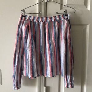 Marine layer off the shoulder top